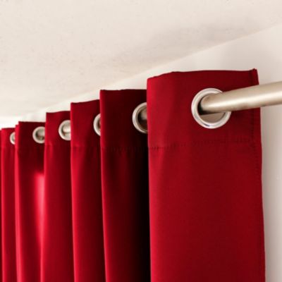 Rideau uni isolant et thermique (140x240 cm - Rouge)