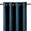 Rideau uni Milone 260 x 140 cm GoodHome bleu paon