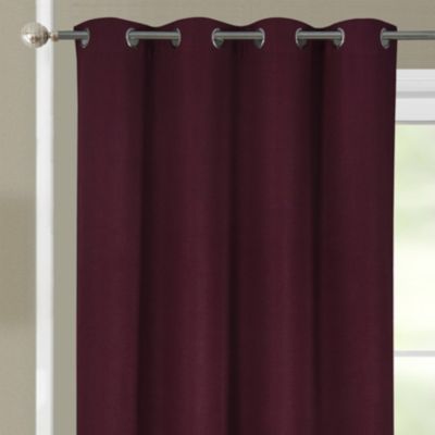 Rideau uni occultant et thermique (140x260 cm - Bordeaux)