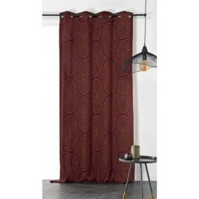 Rideau Vintage En Forme d'Arche - 140 x 275 cm - Bordeaux
