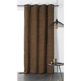 Rideau Vintage En Forme d'Arche - 140 x 275 cm - Marron clair