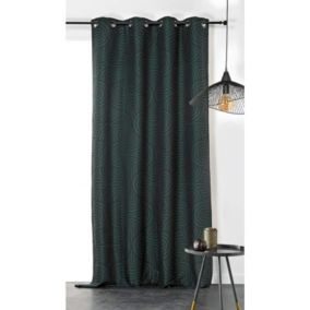 Rideau Vintage En Forme d'Arche - 140 x 275 cm - Vert sapin