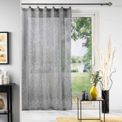 Rideau Voilage à Anneaux "Linka" 140x240cm Anthracite