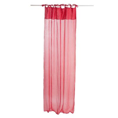Rideau Voilage "Faded" 140x290cm Rouge