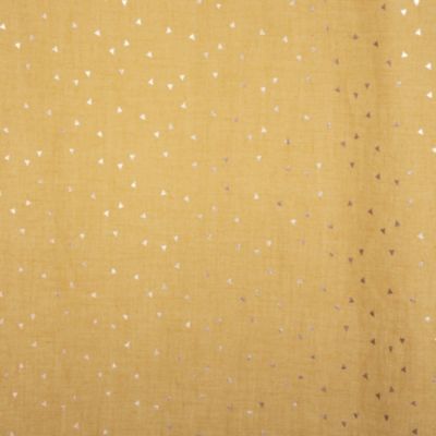 Rideau Voilage gaze de coton motifs brillants (140x250 cm - Jaune Ocre)