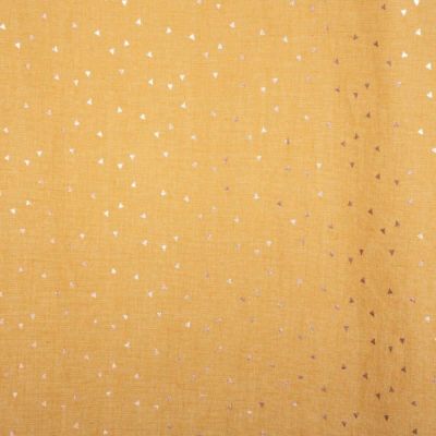 Rideau Voilage gaze de coton motifs brillants (140x250 cm - Jaune Ocre)