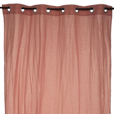 Rideau Voilage gaze de coton motifs brillants (140x250 cm - Terracotta)