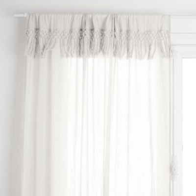 Rideau Voilage macramé en coton (140x260 cm - Ivoire)