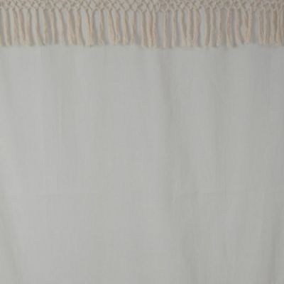 Rideau Voilage macramé en coton (140x260 cm - Ivoire)