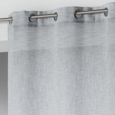 Rideau Voilage à oeillets "Carlin" 140x240cm Gris