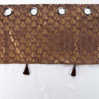 Rideau Voilage à oeillets "Evie" 140x280cm Chocolat