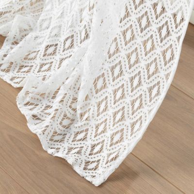 Rideau Voilage à oeillets Maille "Odilia" 140x280cm Blanc