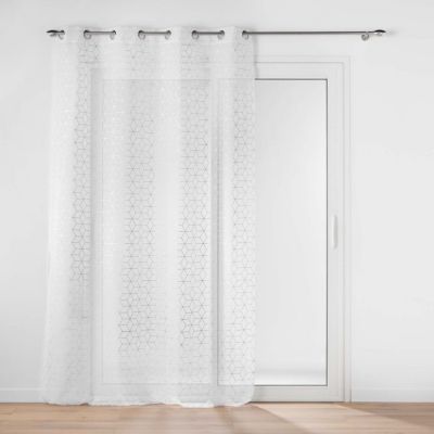 Rideau Voilage à oeillets "Milo" 140x240cm Argent