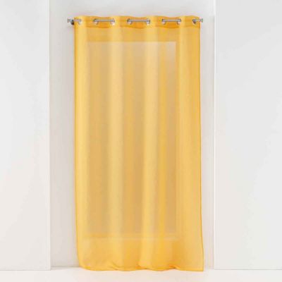 Rideau Voilage à oeillets "Sandra" 140x180cm Jaune