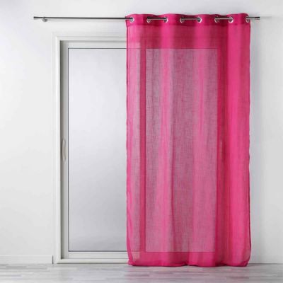 Rideau Voilage à oeillets "Zazy" 140x280cm Fuchsia