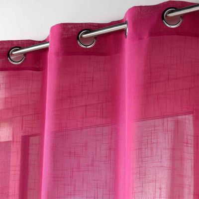 Rideau Voilage à oeillets "Zazy" 140x280cm Fuchsia