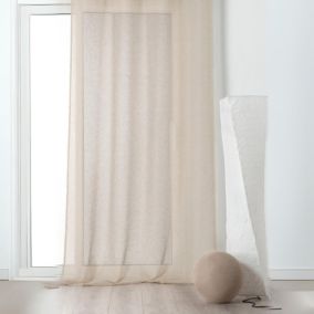 Rideau voilage tamisant en poly-lin (145x240 cm - Ecru)