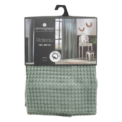 Rideau "Widdy" 130x260cm vert céladon - Atmosphera Créateur d'intérieur