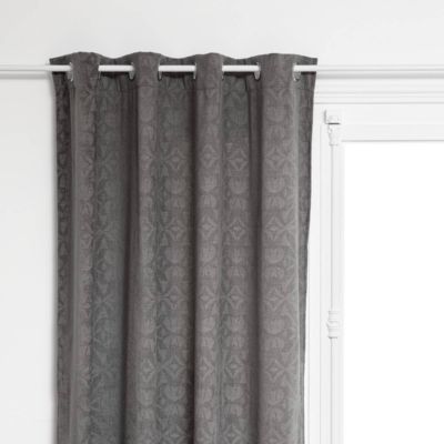 Rideau "Zuri" en métal 140x260cm gris - Atmosphera