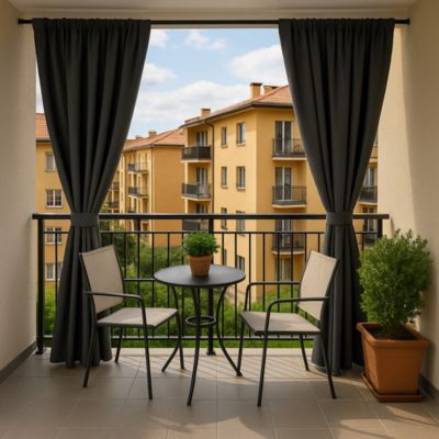 Rideaux D'extérieur 155x200cm Anthracite, Rideau pour Pergola, Rideau ...