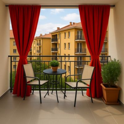 Rideaux D'extérieur 155x240cm Rouge, Rideau pour Pergola, Rideau ...
