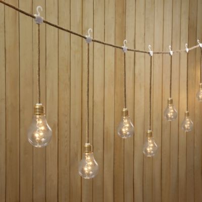 Rideaux lumineux extérieur LED Batterie 30 lumières IP44 0.25 W blanc chaud beige, or et transparent