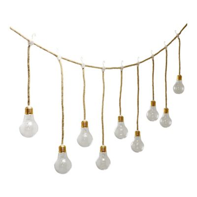 5 Lampions Extérieur Blanc 30cm + 5 LED Multicolores Avec Télécommande - Marque Hellum
