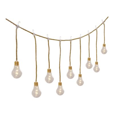 Rideaux lumineux extérieur LED Batterie 30 lumières IP44 0.25 W blanc chaud beige, or et transparent
