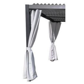 Rideaux pour pergola Miami gris perle