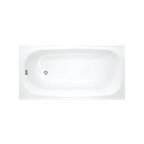 Riga Baignoire gain de place 140 x 70 cm en acier émaillé, Blanc (H2340400000001)