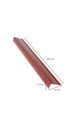 Rive acier rouge Ondométal 1m - Sedpa France
