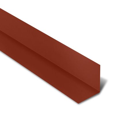 Rive Contre Mur 2100 mm Acier Laqué Rouge Tuile RAL 8012