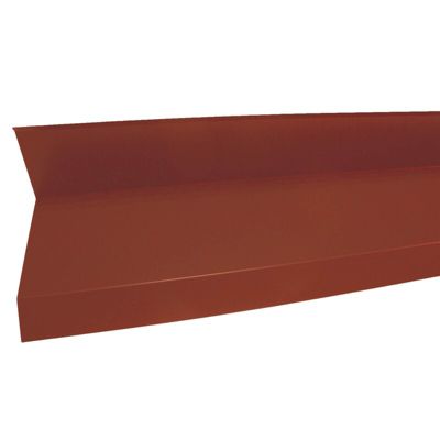 Rive contre mur 2100mm pour bac acier Rouge 8012, L.2100mm
