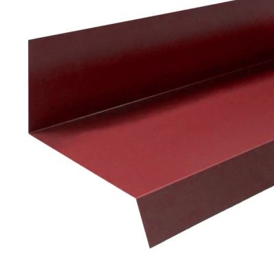 Rive contre mur Grand Plat Longueur 2,10m Rouge / Brun RAL 8012