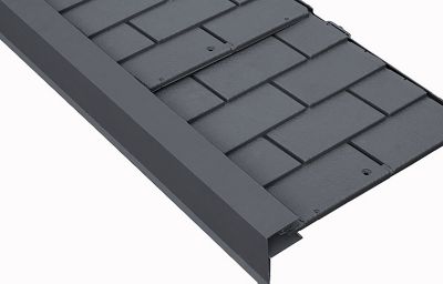 Rive-Noue 9-15 acier zingué 2 m anthracite 4 vis et 4 capuchons inclus