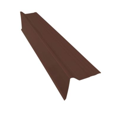 Rive pour plaque de toiture imitation tuile Coverlife en pvc marron 105 cm