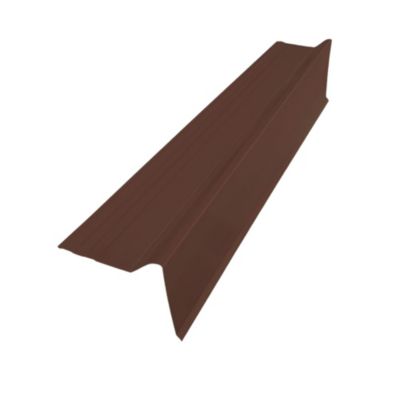 Rive pour plaque de toiture imitation tuile Coverlife en pvc marron 105 cm