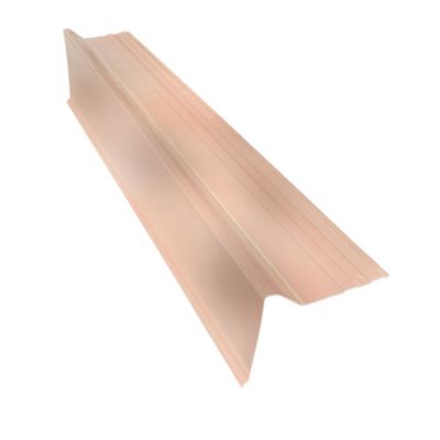 Rive pour plaque de toiture imitation tuile Coverlife en pvc sienne antique 105 cm
