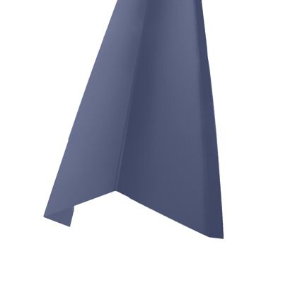 Rive sur mur 2100mm pour bac acier Bleu ardoise 5008, L.2100mm