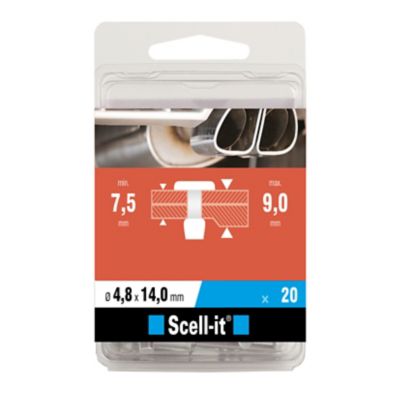 Rivet ø4.8 x 14 mm étanche, 20 pièces