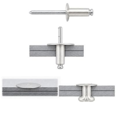 Rivet Aveugle Tout Inox Tête extra large TEL 4.8X23 Epaisseur de ...