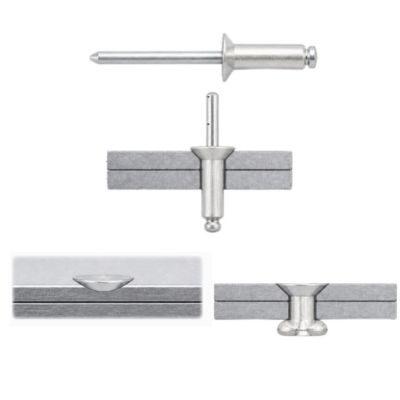 Rivet Aveugle Tout Inox Tête fraisée 3.2X8 Epaisseur de serrage 3 à 5 - 1 pièce