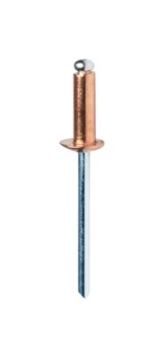 Rivet cuivre ø4.0 x 10 mm + foret Rapid, lot de 50