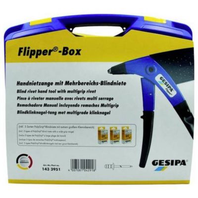 Riveteuse Flipper Box 221 mm, set complet avec mallette et rivets ...