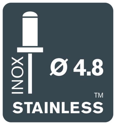 Rivets inoxydables Rapid Ø4.8x18mm Acier inoxydable