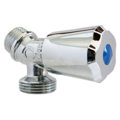 Robinet à sortie de bec inclinée pour raccord machine à laver / installation réseau d'eau, Entrée Mâle 1/2" - Sortie Mâle 3/4" Somatherm for you