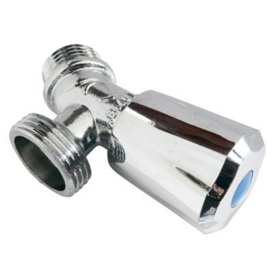 Robinet à sortie de bec inclinée pour raccord machine à laver / installation réseau d'eau, Entrée Mâle 1/2" - Sortie Mâle 3/4" Somatherm for you