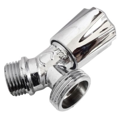 Robinet à sortie de bec inclinée pour raccord machine à laver / installation réseau d'eau, Entrée Mâle 1/2" - Sortie Mâle 3/4" Somatherm for you