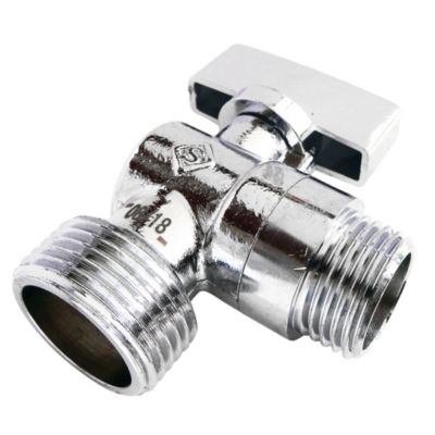 Robinet à sphère pour alimentation de machine à laver, Entrée Mâle 1/2" - Sortie Mâle 3/4" Somatherm for you