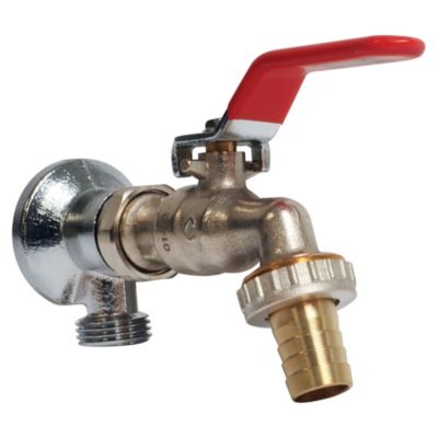 Robinet arrosage orientable 15/21-20/27 laiton chromé + Applique murale sans écrou - Somatherm For You